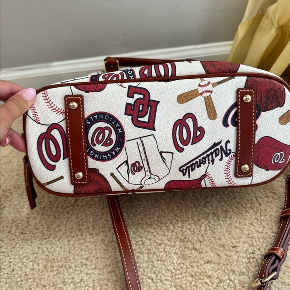 Dooney & Bourke Baseball Themed Shoulder Bag Set - White and Brown - Picture 6 of 7